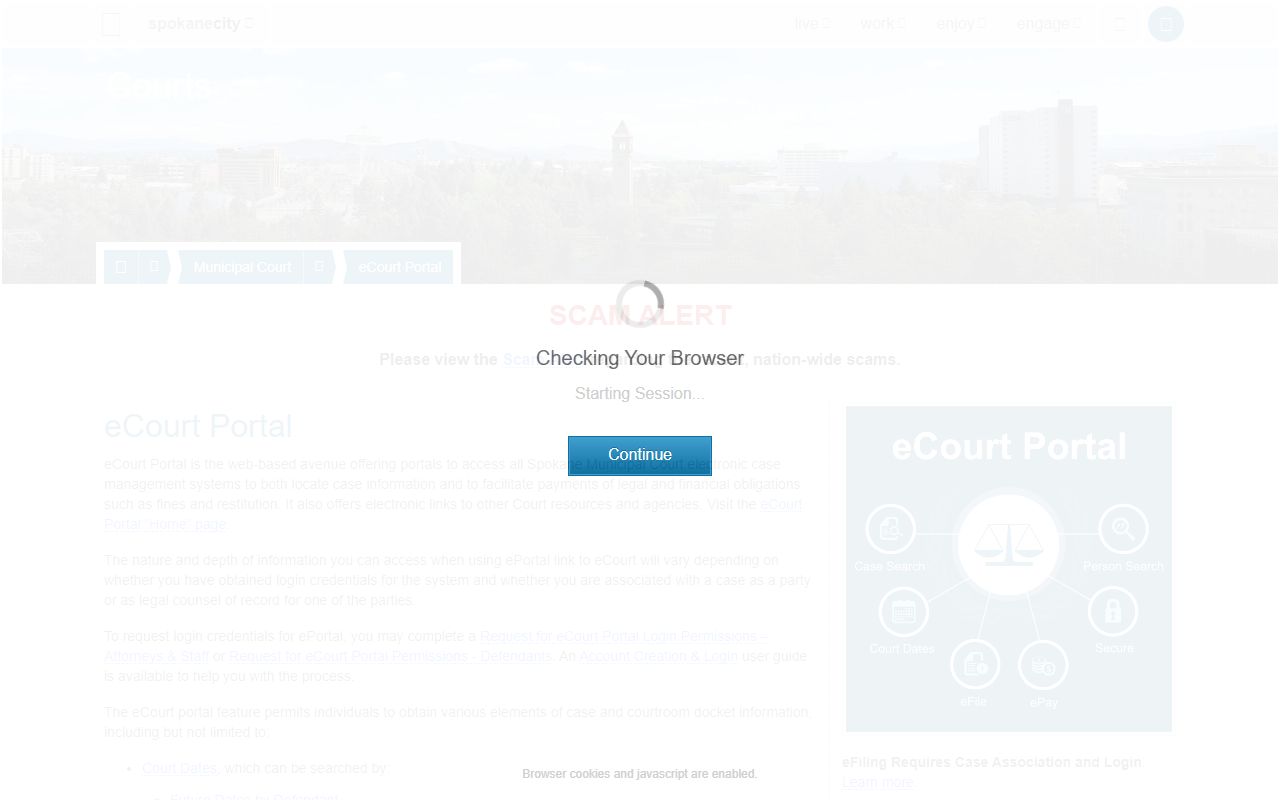 Spokane Traffic Ticket Records Spokane Municipal Court ePortal image