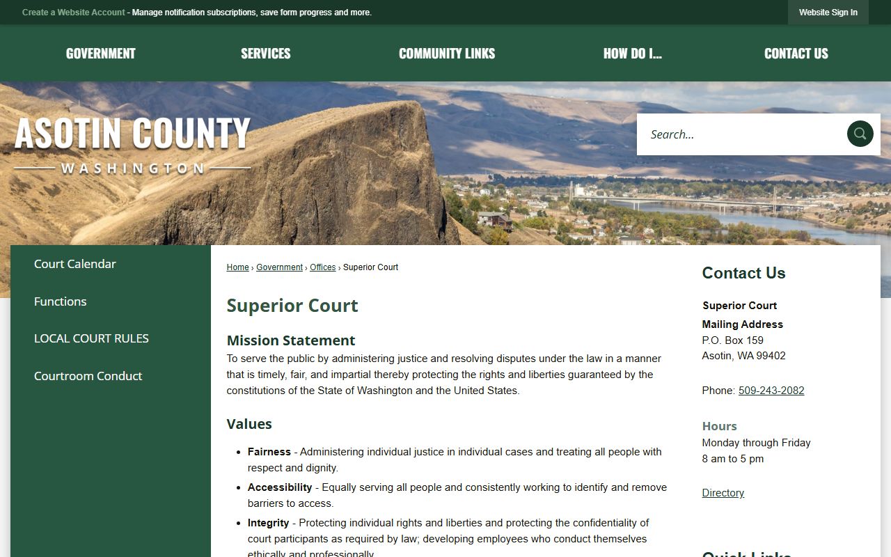 Asotin County Traffic Ticket Records Asotin County superior court page