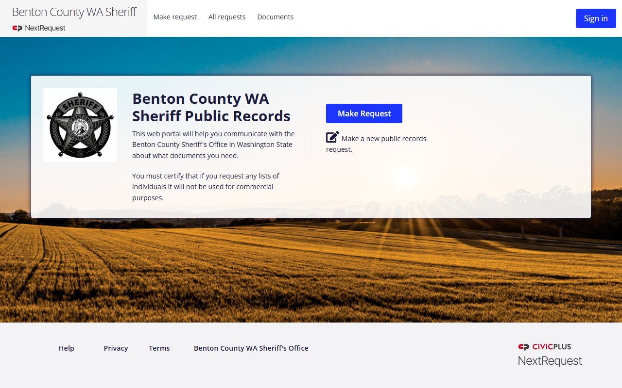Benton County Traffic Ticket Records Benton County Sheriff records portal