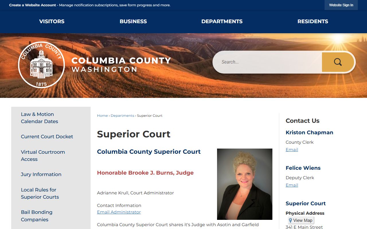 Columbia County Traffic Ticket Records Columbia County Superior Court page