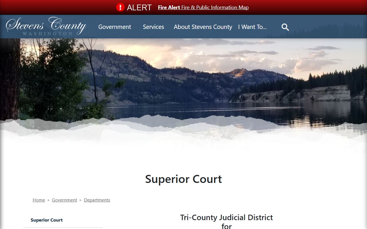 Ferry County Traffic Ticket Records superior court page