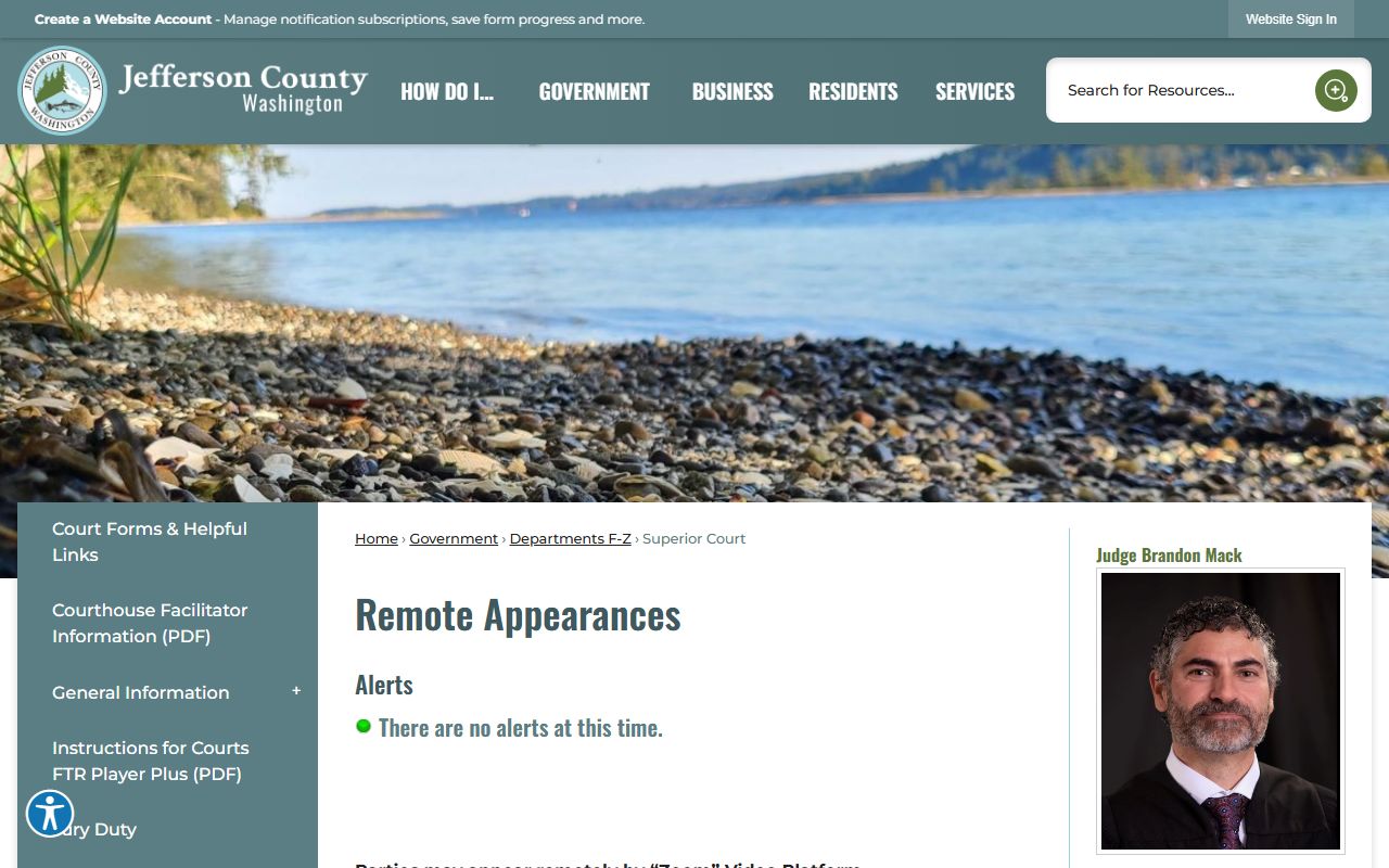 Jefferson County Traffic Ticket Records Superior Court page