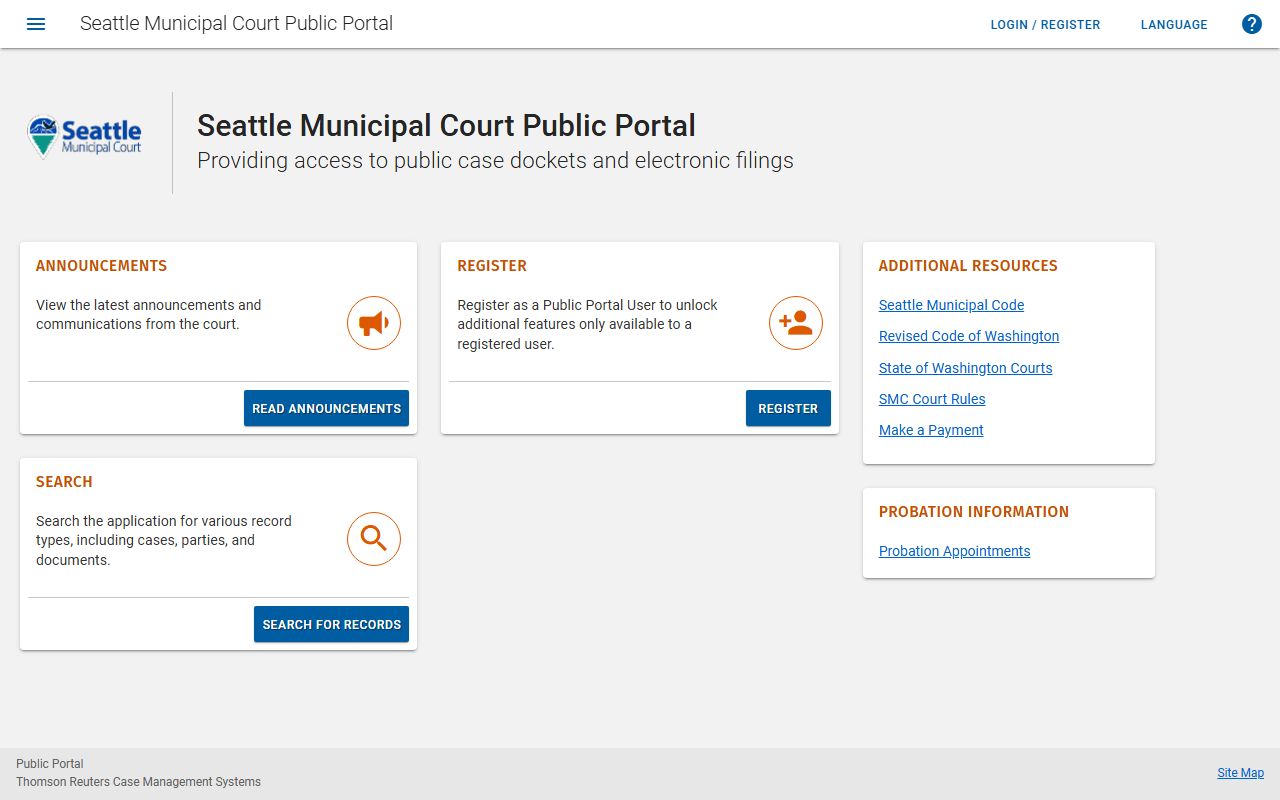 King County Traffic Ticket Records Seattle Municipal Court portal