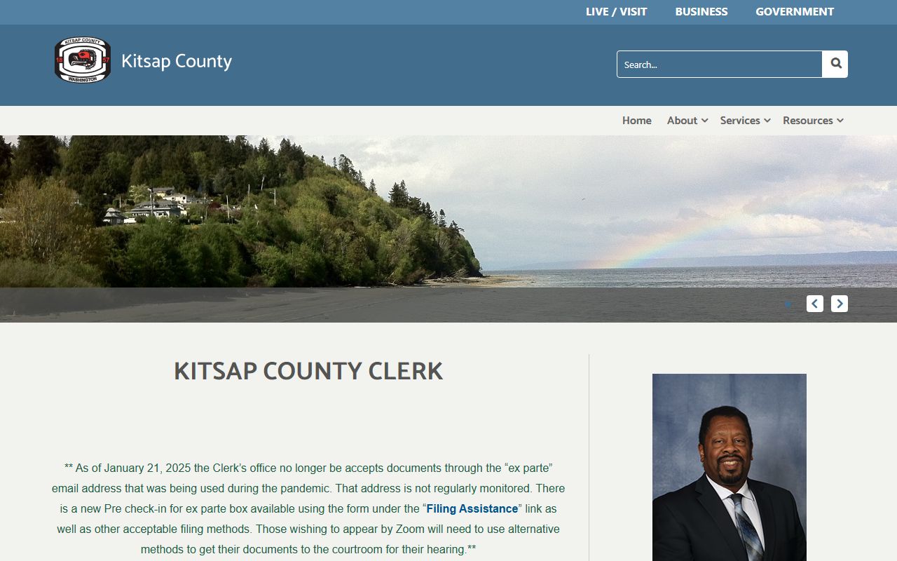 Kitsap County Traffic Ticket Records Clerk page