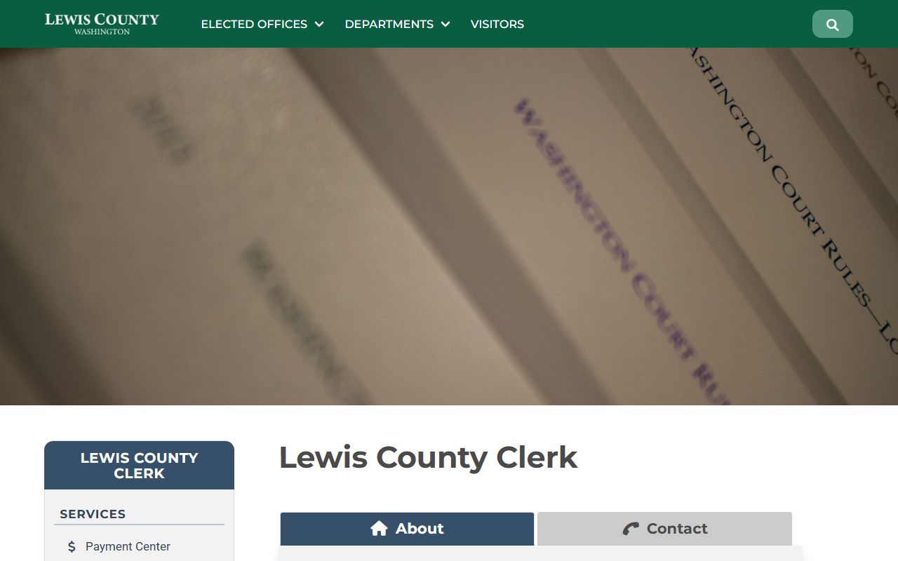 Lewis County Traffic Ticket Records clerk page
