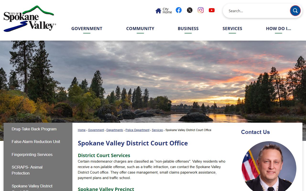 Spokane County Traffic Ticket Records Spokane Valley District Court image